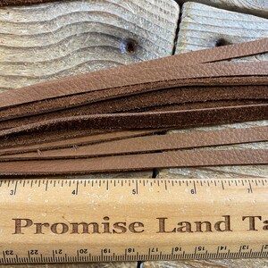 Buckskin Lace - Chocolate Cow Leather - 1/4 Inch Wide - Straight Cut - Lot No. 220514-A