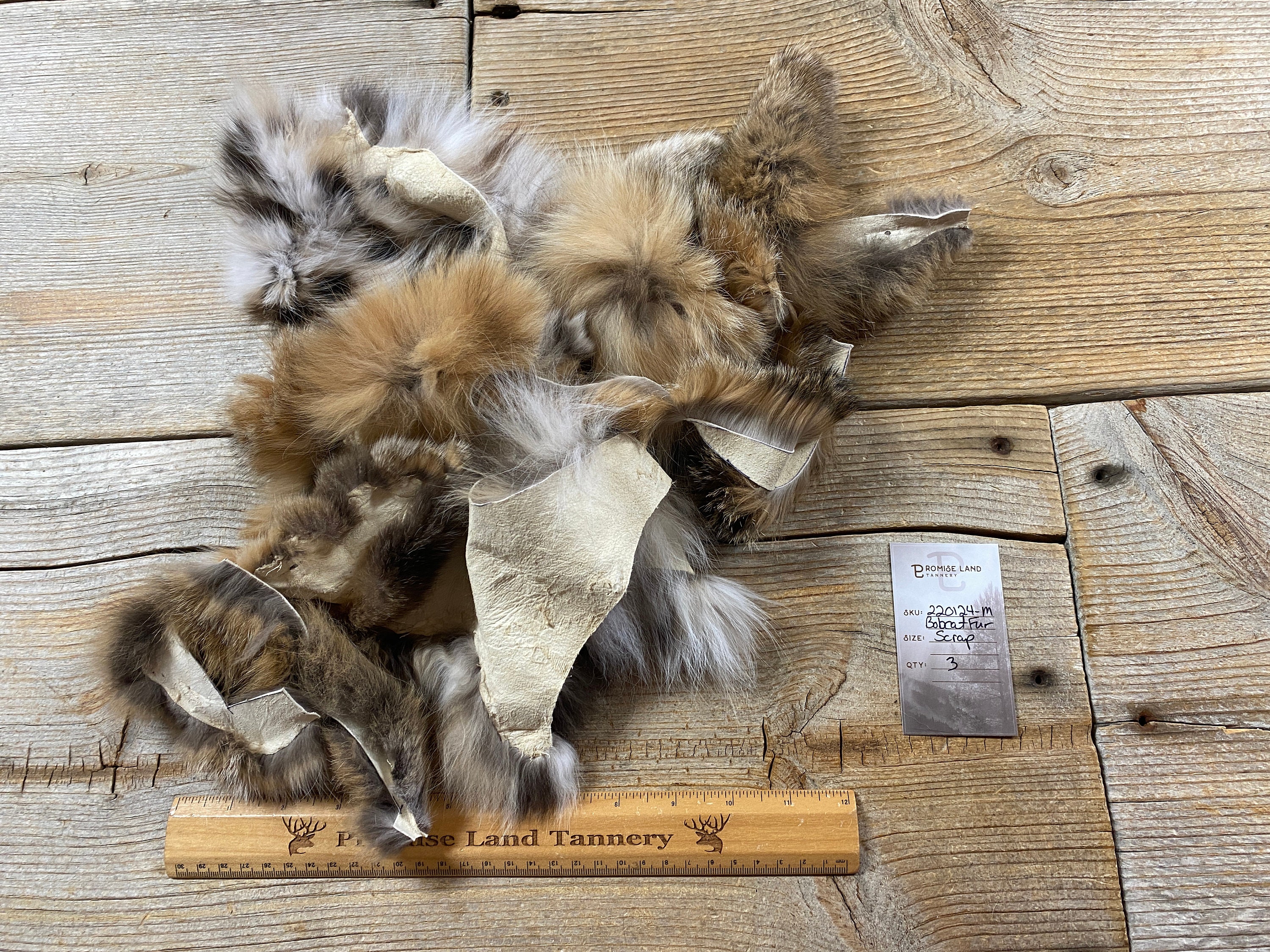 Lot Of 3 Scrap Fur Pieces Bobcat Lot No 2124 M Etsy