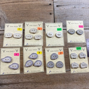 Deer Antler Buttons - Extra Large Buttons - Choice of Card - Lot No. BC220706-T-AA