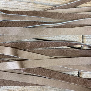 Bulk Lot Clay Brown Cow Lacing - 1/2&quot; - Straight Cut - Lot No. 210612-C
