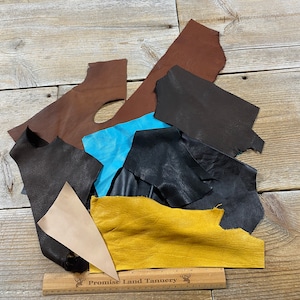 Lot of 10 Assorted Leather Remnants - Lot No. 211121-S