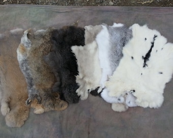 One Jumbo Rabbit Hide - A Quality Assorted Colors. Stock No. JRBT