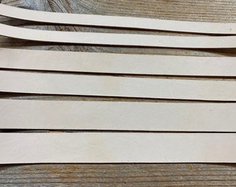Oak Vegetable Tan Cowhide Leather Straps - 4-5 Ounce - 12 Inches Long - 1/2 3/4 or 1 Inch Wide - Bag Handles - Stock No. LSL125