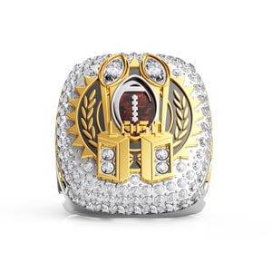 2025 Fantasy Football Ring Championship Ring and Clear Ring Display Case