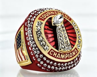 Custom Championship Ring, Fantasy Football Bracket Champion, Zinc Alloy Tournament Ring size11