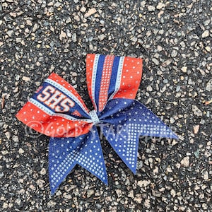 Sideline Cheer Bow - Athletic Stripe - Two Color Options - Customizable