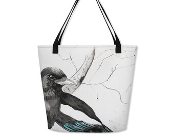 Bolso tote grande con estampado integral