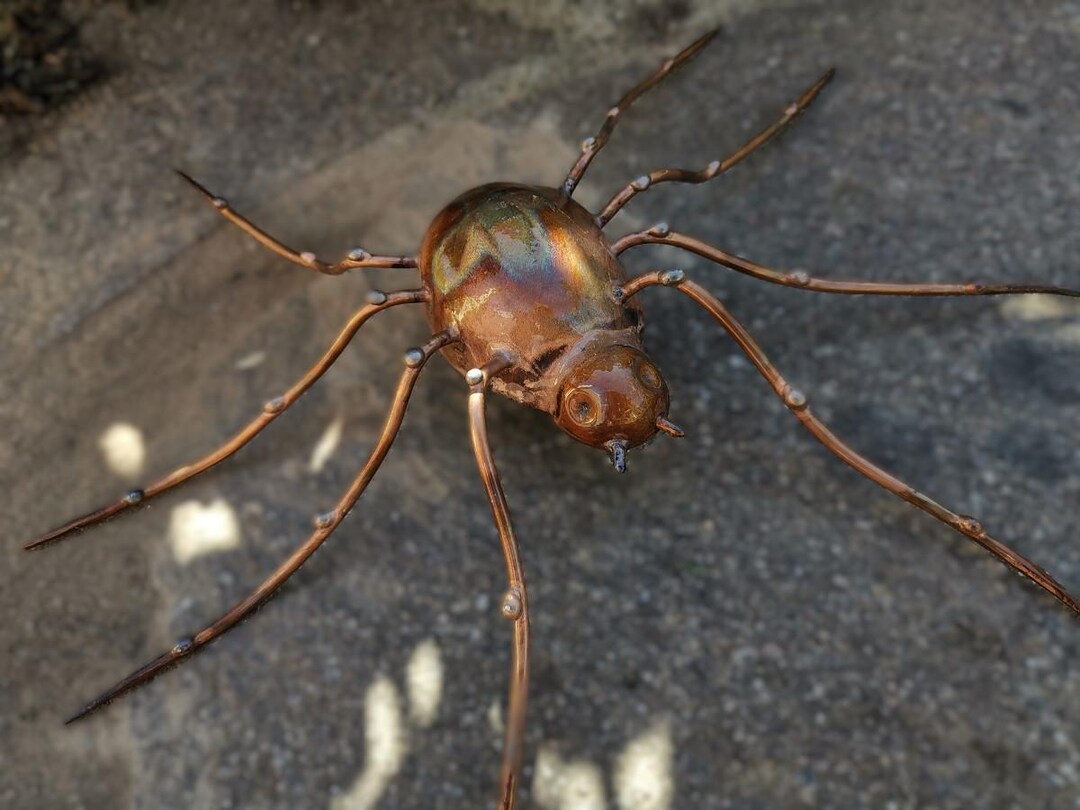 Lifelike Spider - Copper Spider - Metal Spider - Patinated Surface ...