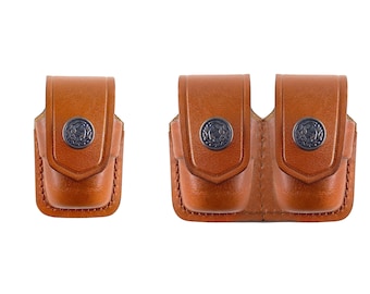 Handmade Leather Speedloader Pouch for .357 Magnum, .44 Magnum