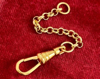 Charm Holder Necklace Pendant Gold Tone Metal Rolo Chain Connector Necklace Extender Dog Fob Swivel Clasp Clip Dainty Pendant Unique Jewelry