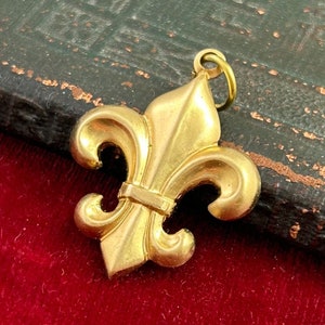 Fleur De Lis Charm Pendants For Women Charm Brass Stamping Charm Necklace Pendant Jewelry For Women Gifts For Her French Fleur De Lis