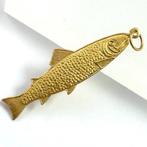 Fish Charm Necklace Pendant Jewelry Pendants For Women Fish Jewelry Fishing Jewelry Brass Metal Stamping Charm Fish Charms Gifts For Her