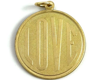 Love Pendant Love Charm Vintage Charms Gifts for Lover Gifts For Women Vintage Pendant Necklace Pendants For Women Brass Charms Larger Size