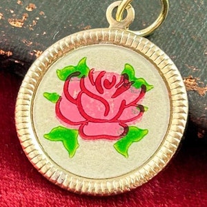 CLEARANCE Vintage Charm Necklace Pendant Rose Charm For Women Vintage Jewelry Gift For Her Feminine Jewelry Rose Flower Jewelry Cottagecore