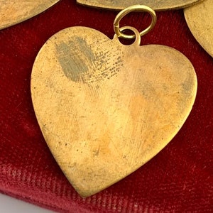 Vintage Heart Charm With Patina Heart Pendant For Women Vintage Jewelry Gift For Her Brass Metal Heart Charm Gift For Vintage Lover Qty: 1