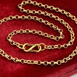 Charm Holder Necklace Gold Tone Metal Rolo Chain Dainty Chain Necklace Unique S Clip Front Clasp Necklaces For Women Gifts For Her