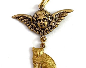 Pendant Cat Jewelry For Women Pendants For Women Cat Memorial Gift Cat Gifts Cat Charm Necklace Pendants Cat Lovers Angel Cat Pendant