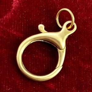 Charm Holder Pendant Large Clasp Clip For Charms Brass Metal Jewelry For Women Gifts For Her Gift For Jewelry Lover Big Charm Clip Pendant