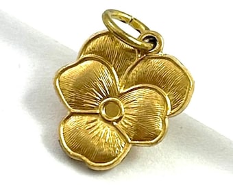 Pansy Flower Charm Dainty Pendants For Women Charms Brass Metal Charm Symbolic Charm Pendant Jewelry For Women Gifts For Her Gift For Lover
