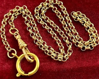 Charm Holder Necklace Dog Fob Swivel Clip Double Clasp Victorian
