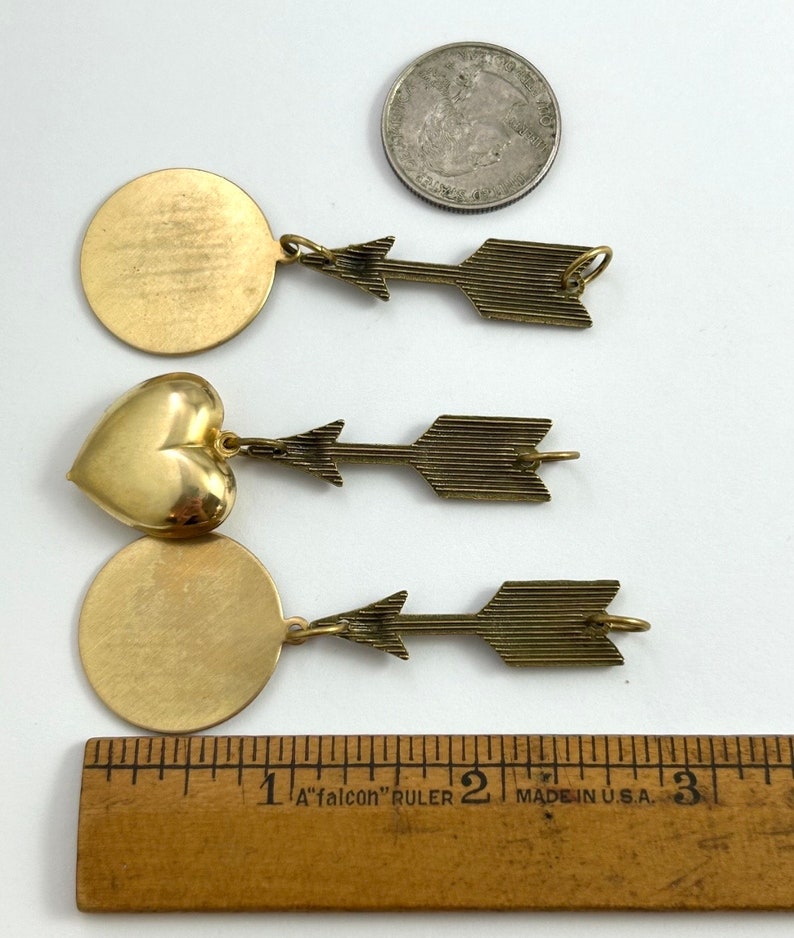 Colgante para mujer, diseño de corazón vintage de latón con forma de corazón, estilo francés, ideal para regalar en San Valentín. imagen 10