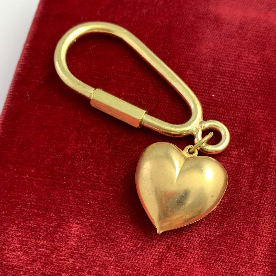 Heart Keychain Vintage Key Holder Vintage Keychains Etsy