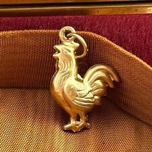 Chicken Charm Necklace Pendant Puffy Brass Charm Farm Gift For Her Chicken Hen Farmouse Gift Jewelry Charm For Bracelet Homestead Gift image 9