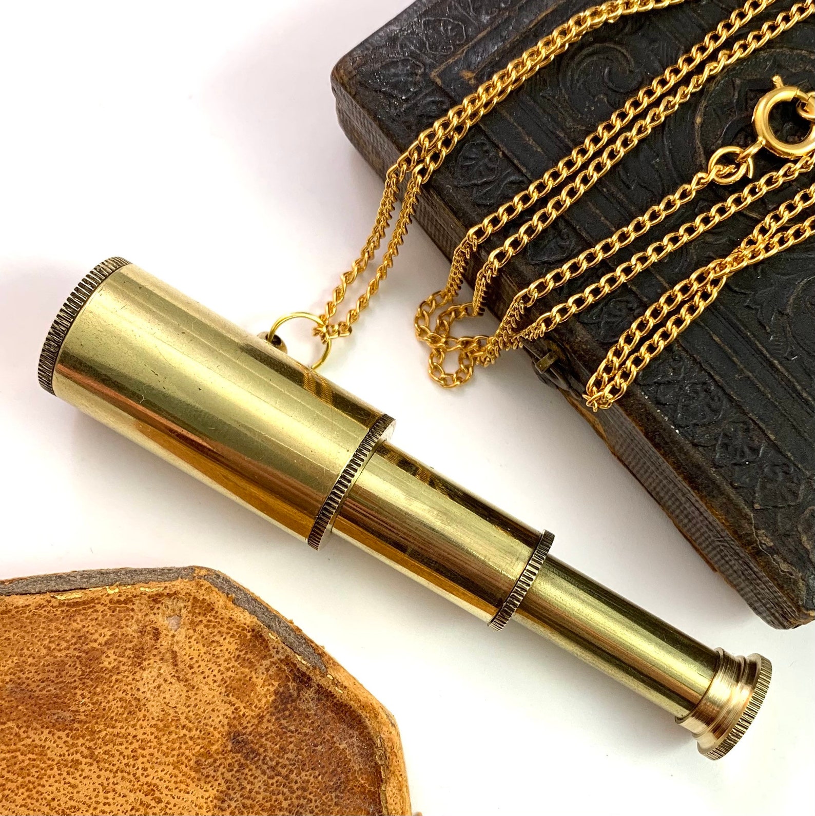 Telescope Necklace Telescope Pendant Necklace Pocket Etsy