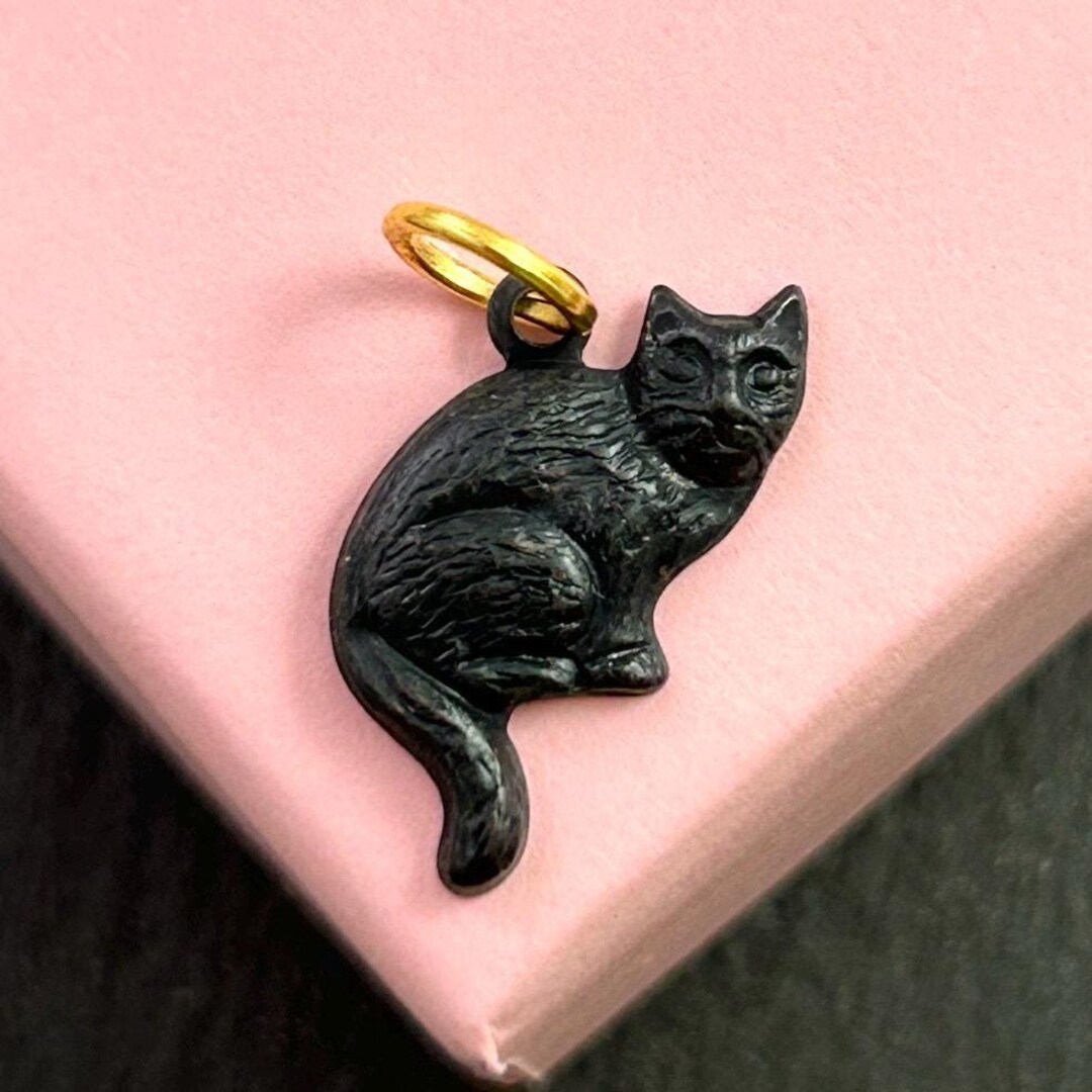 Black Cat Charm Necklace Pendant Halloween Jewelry for Women Witch Cat ...