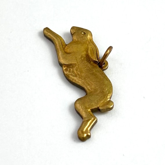 CLEARANCE Rabbit Charm, Running Rabbit Charm, Bra… - image 5