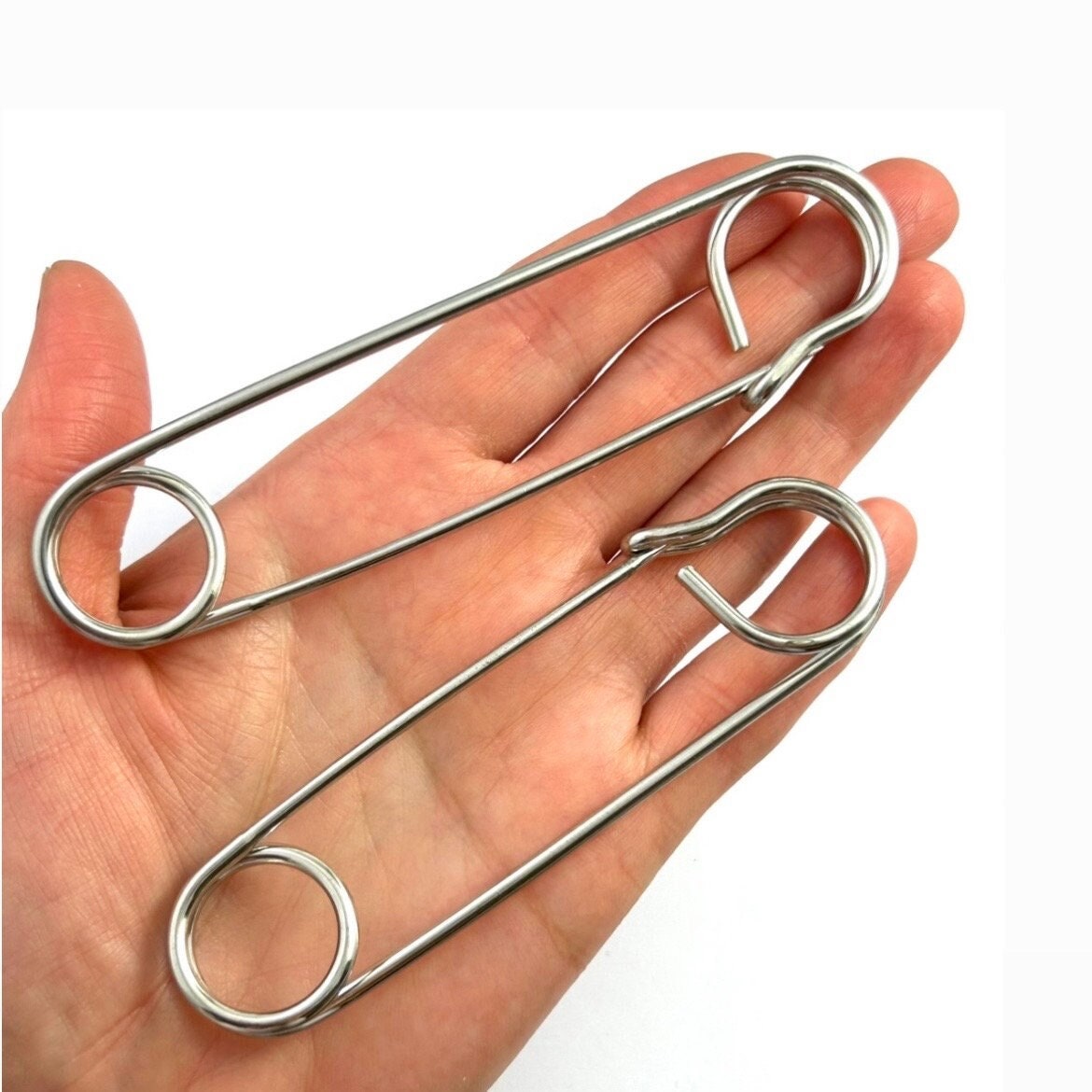 Large Safety Pin Vintage Safety Pin kilt Pin vintage blanket Pin Vintage Pin Vintage Jewelry Silver Tone Metal statement jewelry pin Qty:1