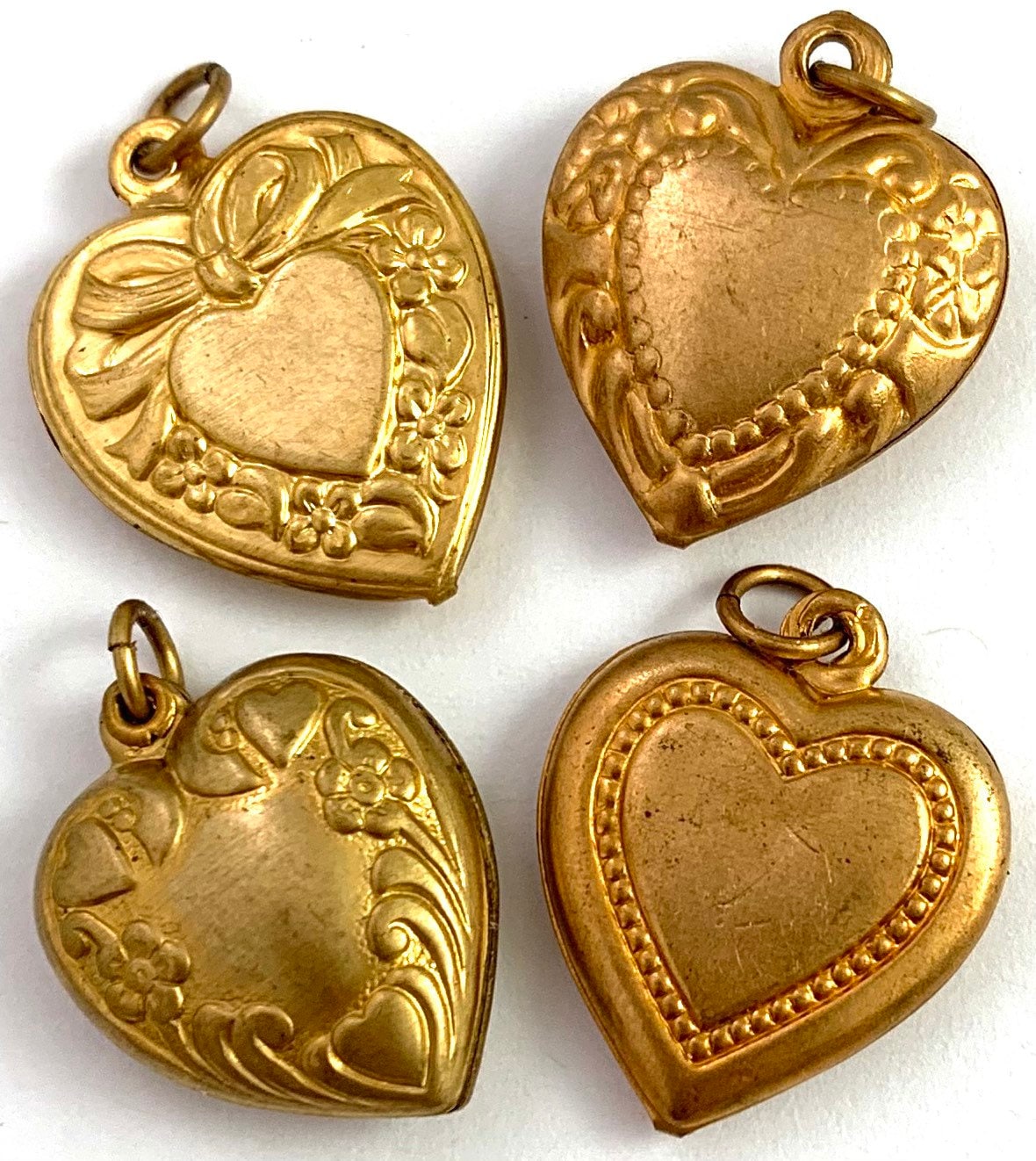 Vintage Charm Lot, Vintage Jewelry Lot, Vintage Heart Charms