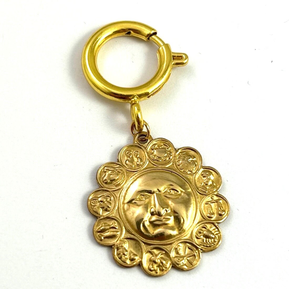 Zodiac Spring Clips Clip on Charms Astrology French Oui Yes Charm Faux Pearl Drop Fish ...