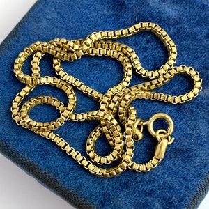Box Chain Necklace, Vintage Chain Necklace, Vintage Necklace Chain, Vintage chain, Brass Necklace Chain, Vintage Jewelry