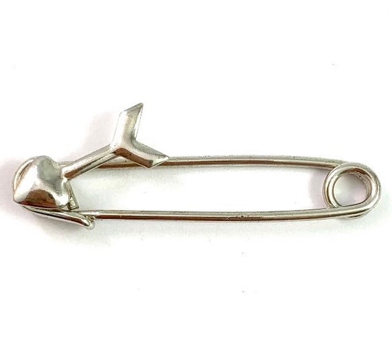 Arrow Pin, Vintage Safety Pin, Vintage Pin, Silve… - image 2
