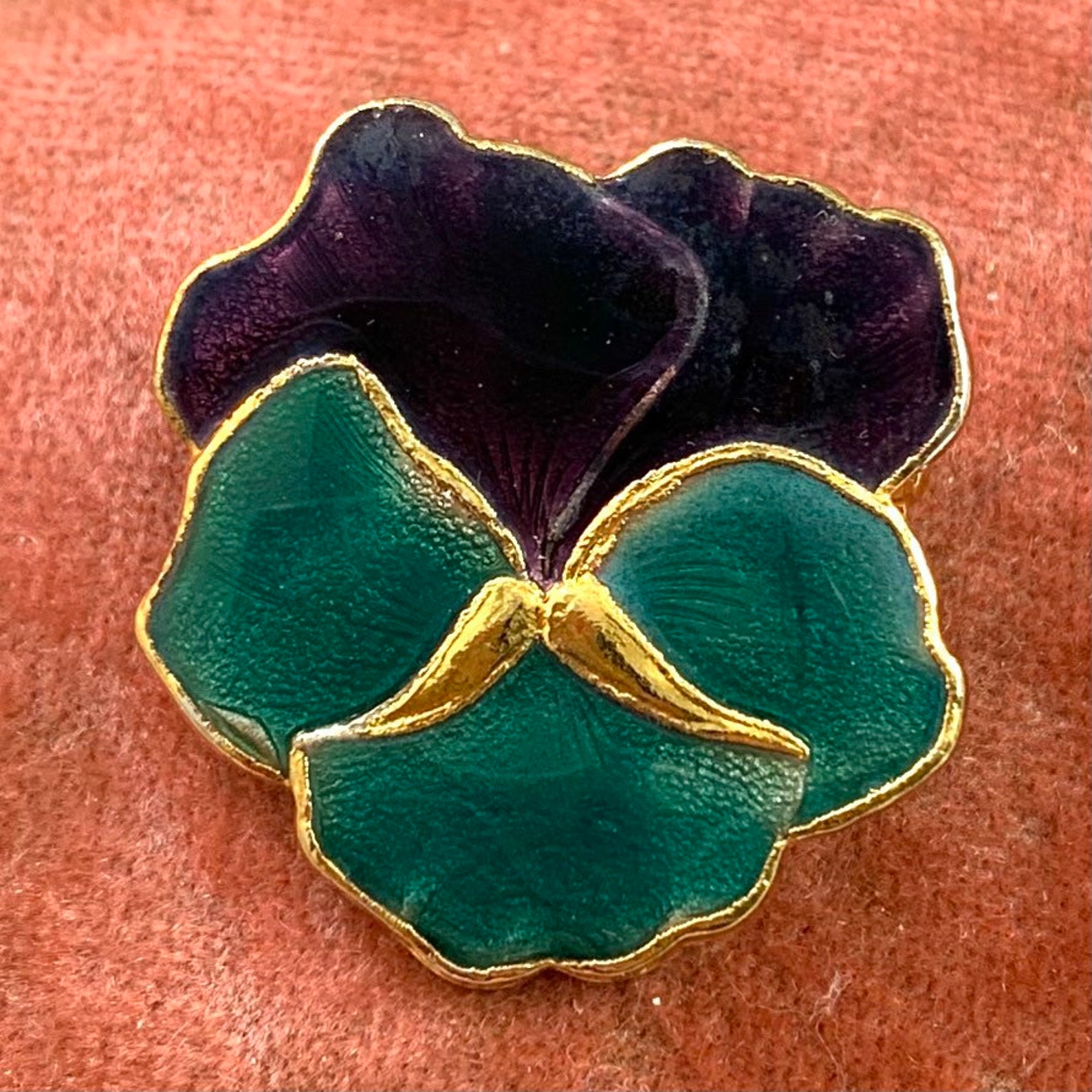 Vintage Jewelry Vintage Pansy Jewelry Enamel Pansy Jewelry Etsy