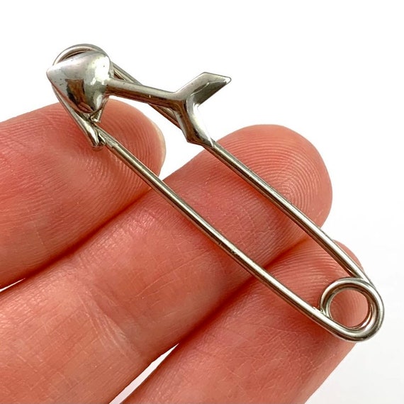 Arrow Pin, Vintage Safety Pin, Vintage Pin, Silve… - image 4