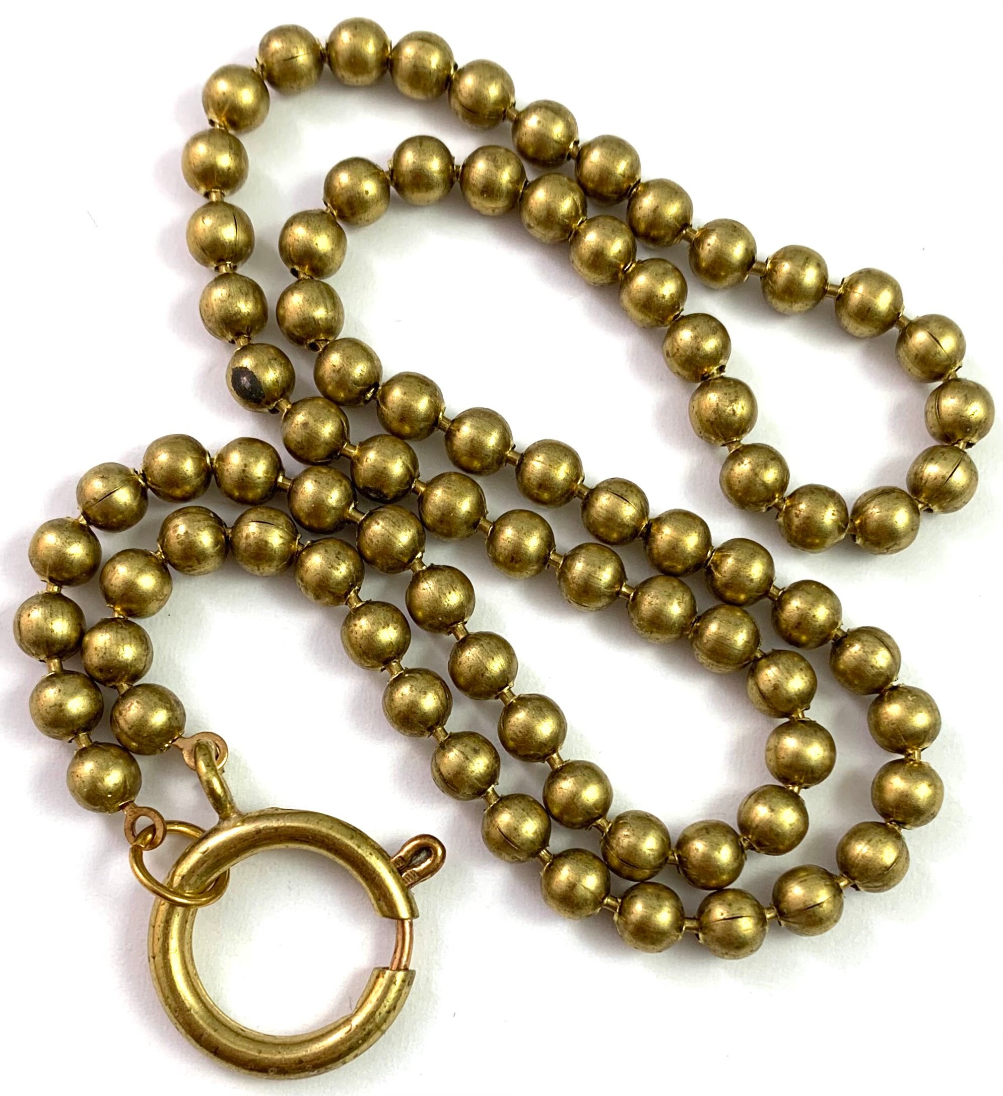 Front Clasp Necklace Charm Holder Necklace Vintage Brass Etsy