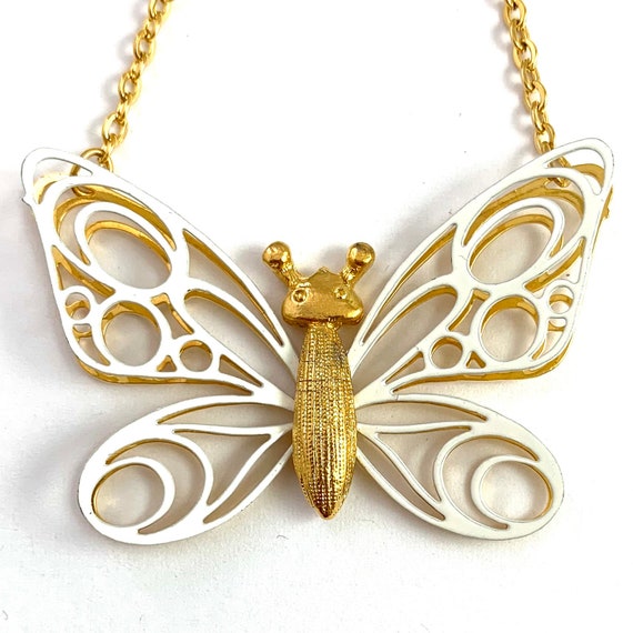 Butterfly Necklace, Vintage Butterfly Jewelry, Vi… - image 8