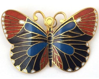 Vintage Butterfly Brooch, Enamel Butterfly Pin, Vintage Jewelry, Butterfly Jewelry, Vintage Brooch, Butterfly Brooch