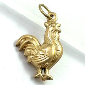 Chicken Charm Necklace Pendant Puffy Brass Charm Farm Gift For Her Chicken Hen Farmouse Gift Jewelry Charm For Bracelet Homestead Gift image 7