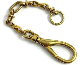Charm Holder Pendant, Charm Holder, Swivel Clip Clasp, Fancy Brass Chain, Brass Pendant, Necklace Extender, Large Brass Swivel Clasp Clip