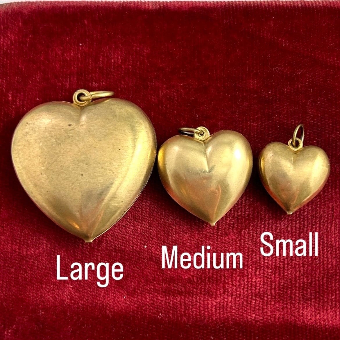 Vintage Charm Vintage Heart Charms Vintage Jewelry Puffy Heart Charms ...