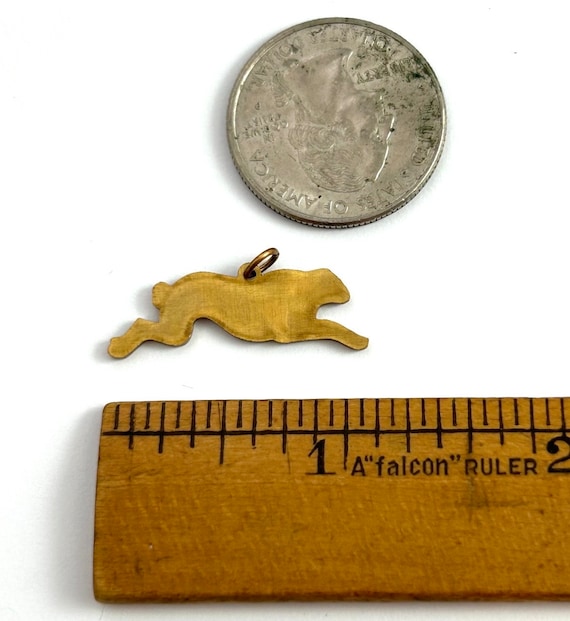 CLEARANCE Rabbit Charm, Running Rabbit Charm, Bra… - image 8