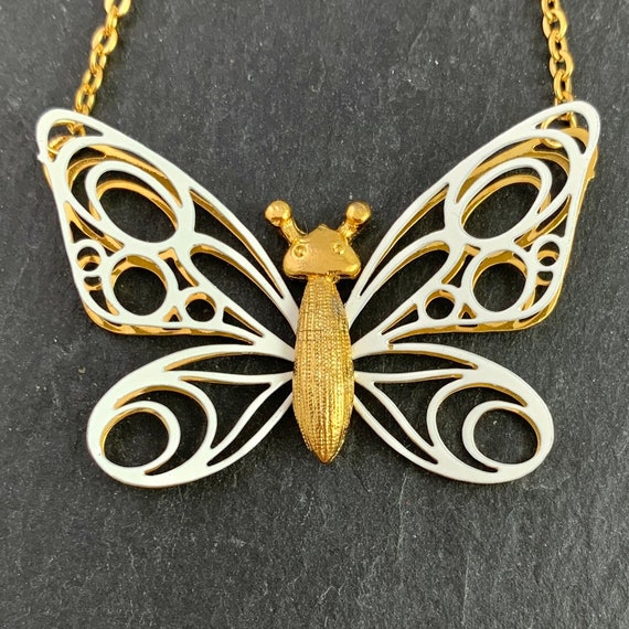 Butterfly Necklace, Vintage Butterfly Jewelry, Vi… - image 7