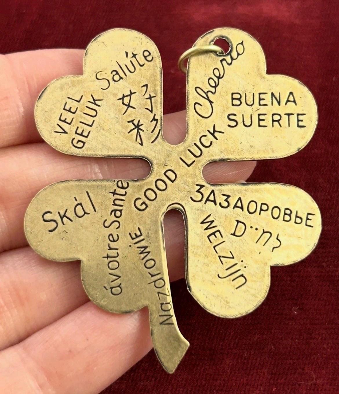 GOOD LUCK 記念メダル 型チャーム Antique Good Luck Charms - Etsy