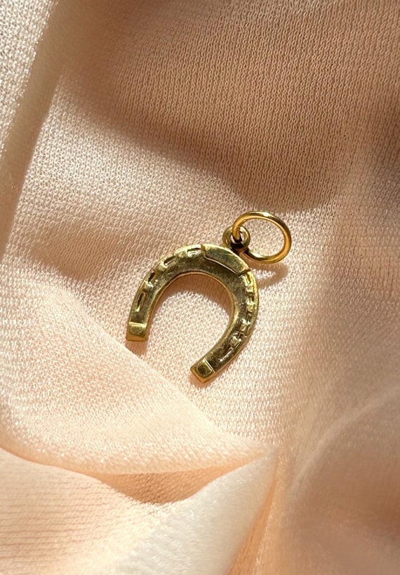 Lucky Horseshoe Charm Dainty Jewelry Pendant Tiny Good Luck