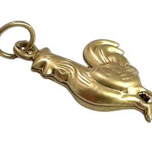 Chicken Charm Necklace Pendant Puffy Brass Charm Farm Gift For Her Chicken Hen Farmouse Gift Jewelry Charm For Bracelet Homestead Gift image 6