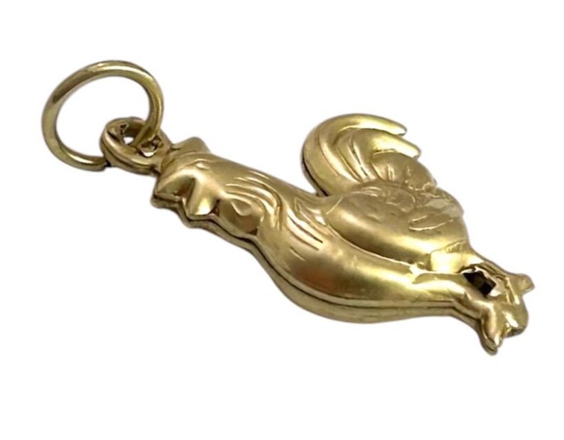 Chicken Charm Necklace Pendant Puffy Brass Charm Farm Gift For Her Chicken Hen Farmouse Gift Jewelry Charm For Bracelet Homestead Gift image 6