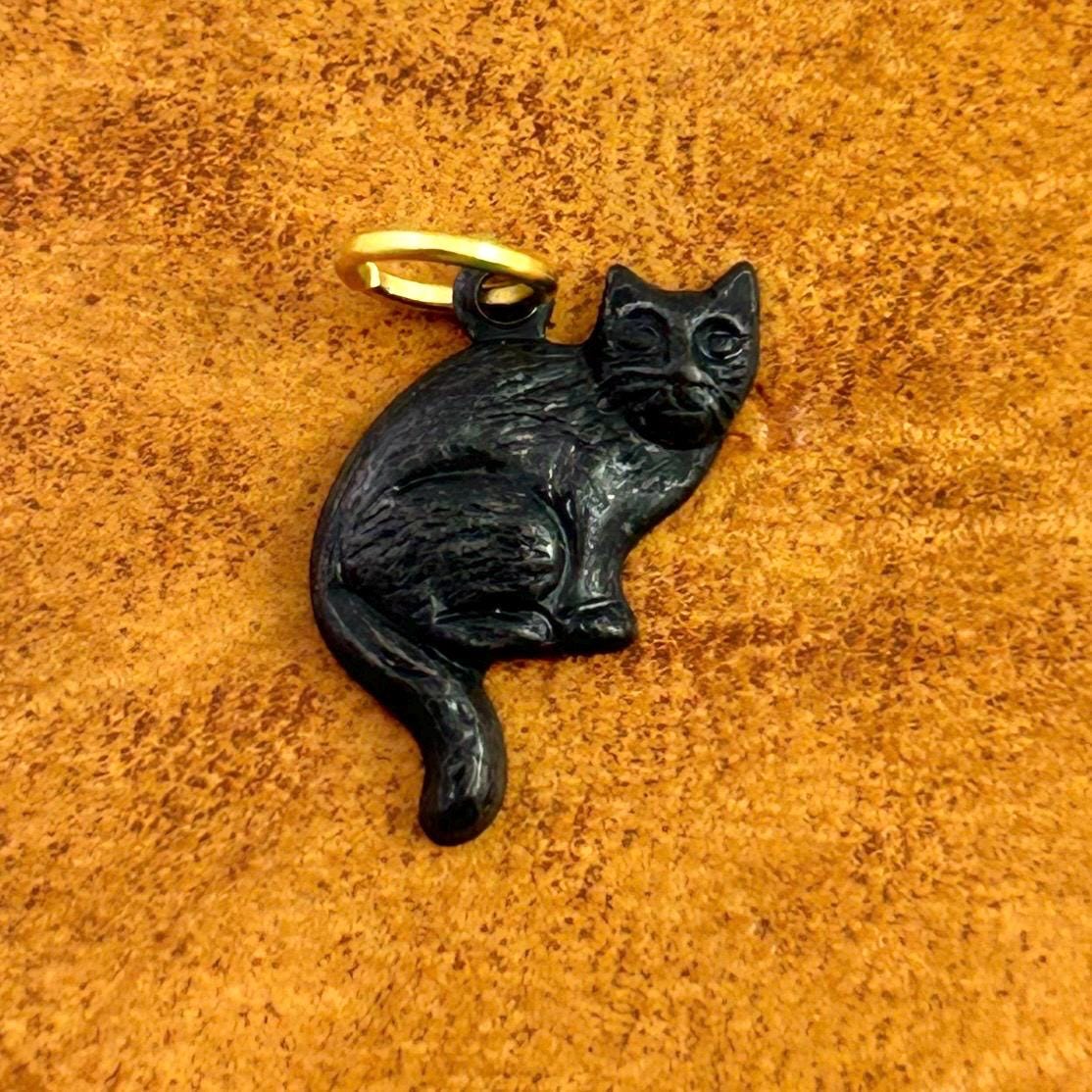 Black Cat Charm Necklace Pendant Halloween Jewelry for Women Witch Cat ...